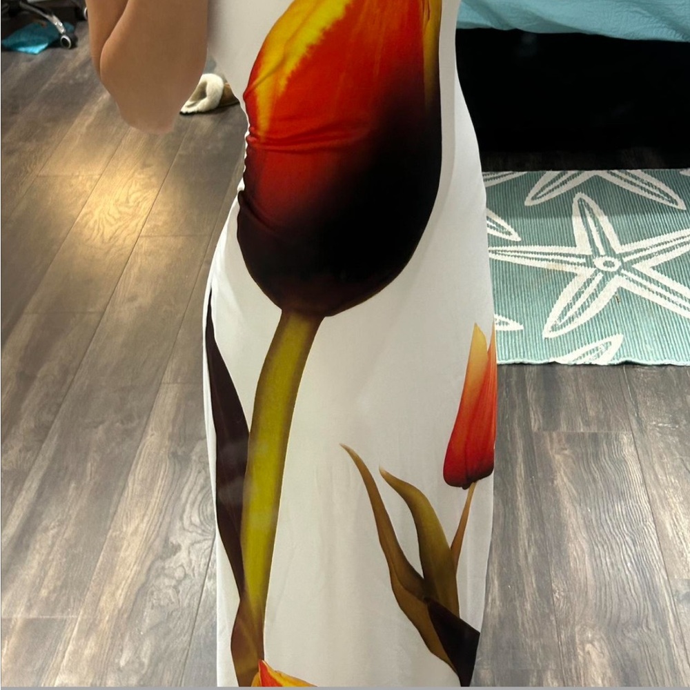 Zara floral maxi bodycon dress - Picture 2 of 8